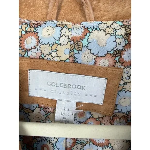 Colebrook Suede Fringe Jacket Western Boho Cowgirl Rodeo Festival Brown L - Picture 4 of 10